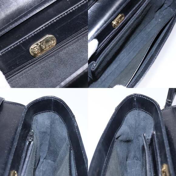 GUCCI Shoulder Bag Leather Black Gold - Picture 12 of 13